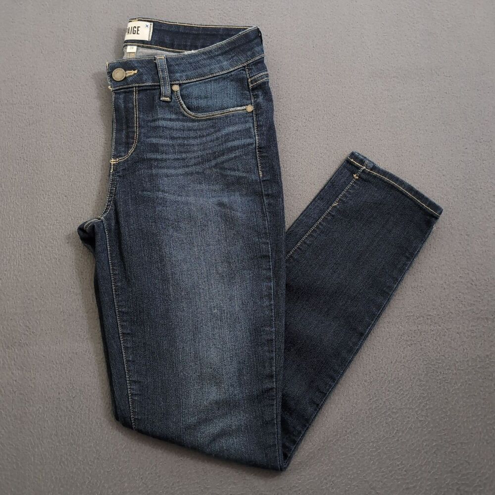 Paige Women 28 Dark Wash Low Rise Kylie Crop Jeans